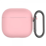 AirPods 4 Cover i Silikone med Karabinhage Lyserød