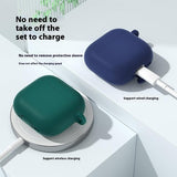AirPods 4 Cover i Silikone med Karabinhage Lyserød