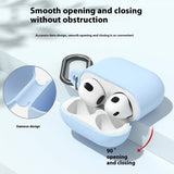 AirPods 4 Cover i Silikone med Karabinhage Lyserød