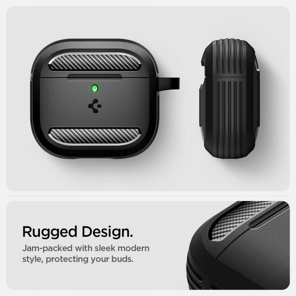 Spigen AirPods 4 Cover Rugged Armor Mat Sort