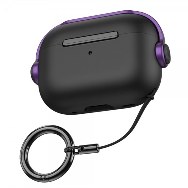 AirPods Pro 2 Cover Headset Stil Sort Lilla