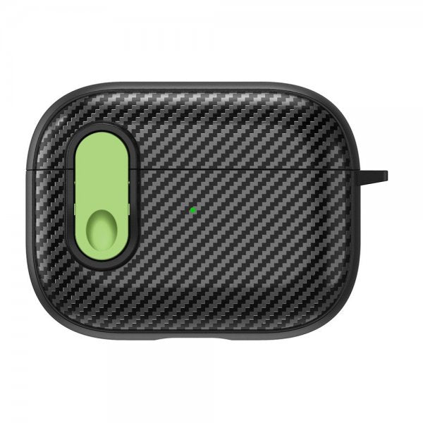 AirPods Pro 2 Cover Kulfibermønster Lys Grøn