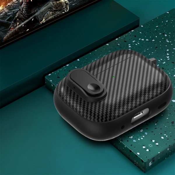 AirPods Pro 2 Cover Kulfibermønster Lys Grøn