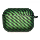 AirPods Pro 2 Cover Kulfiberstruktur Sort Grøn