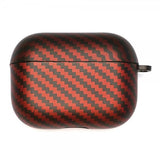 AirPods Pro 2 Cover Kulfiberstruktur Sort Rød