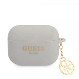 Guess AirPods Pro Cover Klassisk Logo 4G Charm Grå