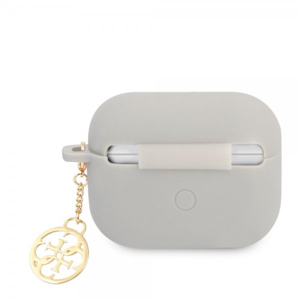 Guess AirPods Pro Cover Klassisk Logo 4G Charm Grå