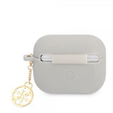 Guess AirPods Pro Cover Klassisk Logo 4G Charm Grå