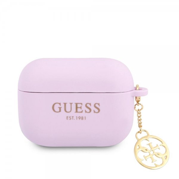 Guess AirPods Pro Skal Classic Logo 4G Charm Lilla