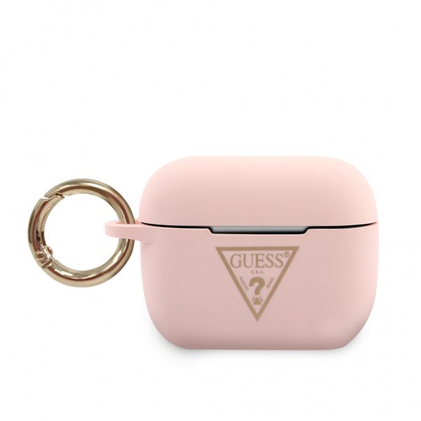 Guess AirPods Pro Etui Guld Trekant Rosa