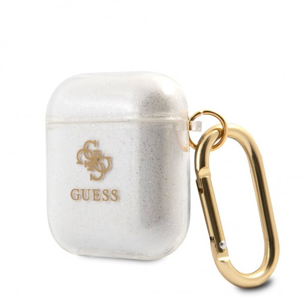 Guess AirPods (1/2) Cover Glitter Transparent