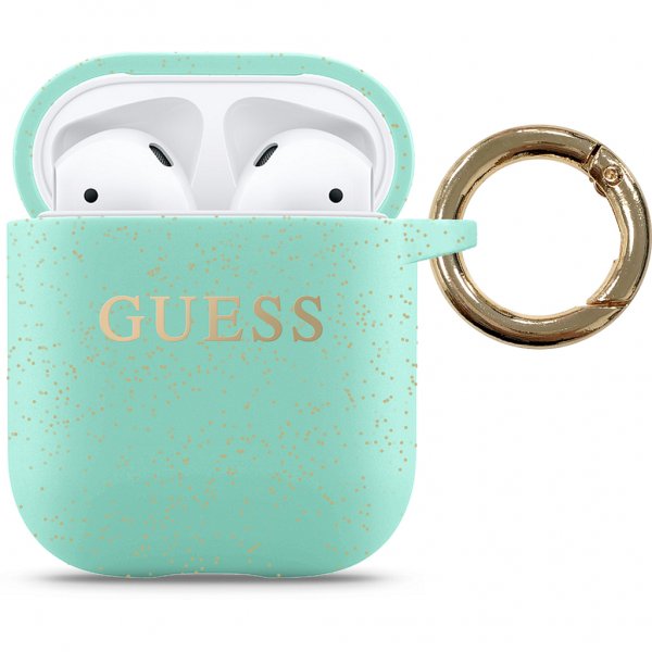 Guess AirPods (1/2) Skal Glitter Grøn
