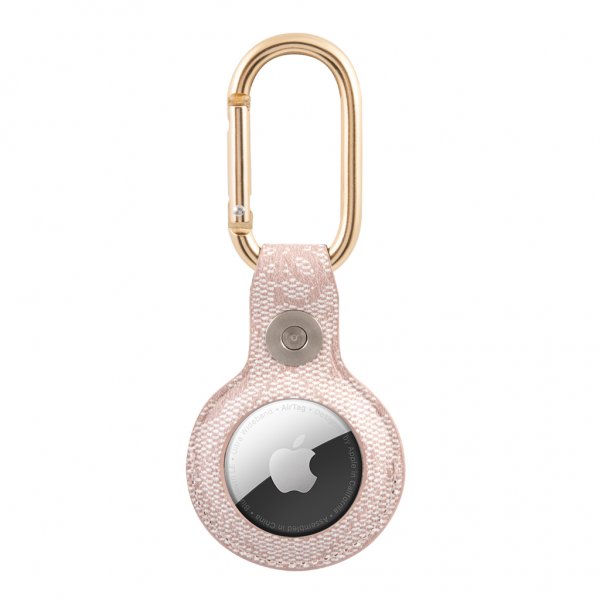 Guess AirTag Holder Vintage Script Rosa