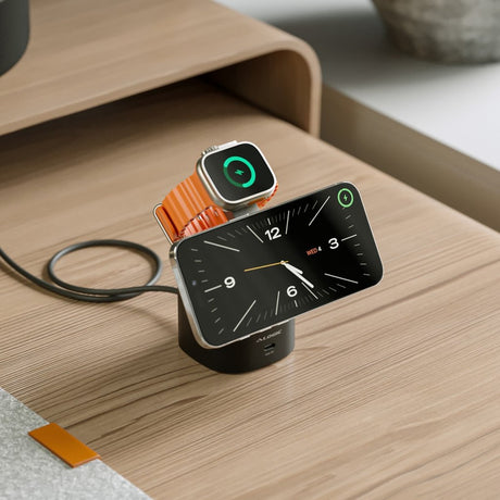 Alogic Trådløs oplader PowerPod 4-in-1 Qi2 Sort