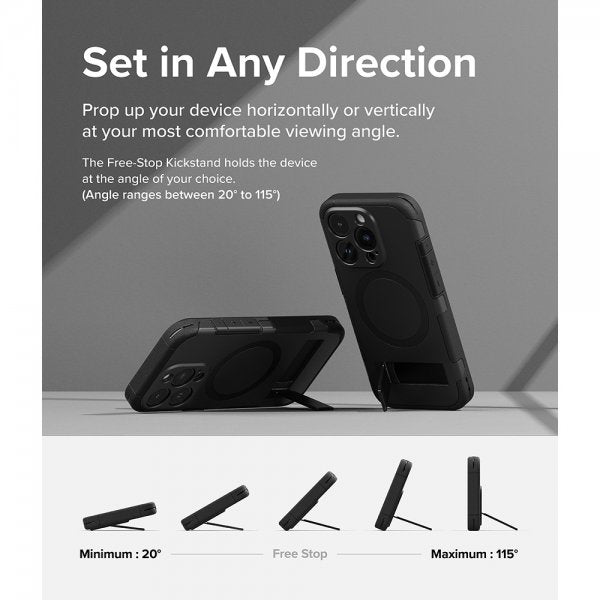 Ringke iPhone 15 Pro Cover Alle MagSafe Sort