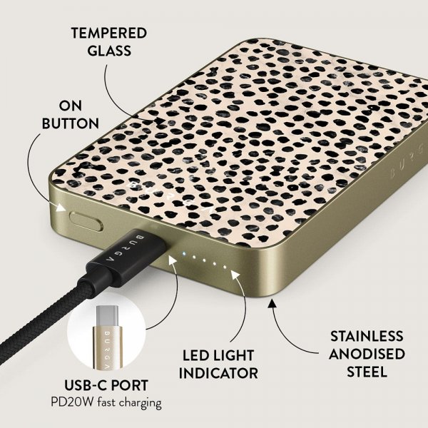 Burga Powerbank MagSafe 5000 mAh Almond Latte Guld