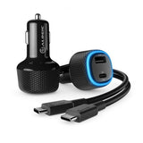 ALOGIC RAPID 2-ports USB-C og USB-A biloplader til laptop og mobil