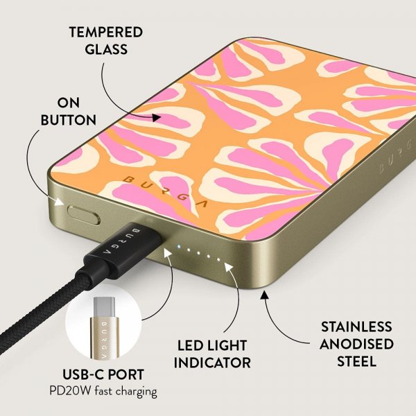 Burga Powerbank MagSafe 5000 mAh Aloha Guld