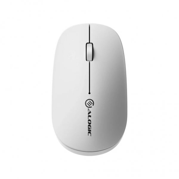 ALOGIC Trådløs Mus Echelon Bluetooth USB-C Genopladelig 4 knapper Hvid