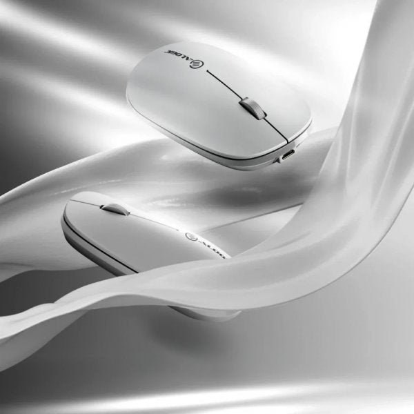 ALOGIC Trådløs Mus Echelon Bluetooth USB-C Genopladelig 4 knapper Hvid