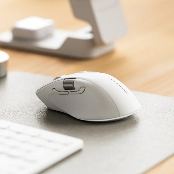 ALOGIC Trådløs Mus Apex Bluetooth USB-C Genopladelig 7 knapper Hvid