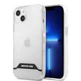 AMG iPhone 13 Cover Electroplated Horisontale Striber Hvid Gennemsigtig