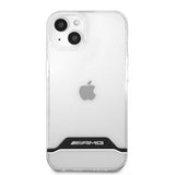 AMG iPhone 13 Cover Electroplated Horisontale Striber Hvid Gennemsigtig
