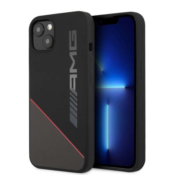 AMG iPhone 13 Mini Cover Liquid Silicone Two Tone Sort