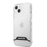 AMG iPhone 13 Mini Cover Electroplated Horizontal Stripes Hvid Transparent