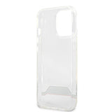 AMG iPhone 13 Pro Max Cover Elektropletteret Horisontale Striber Rød Transparent