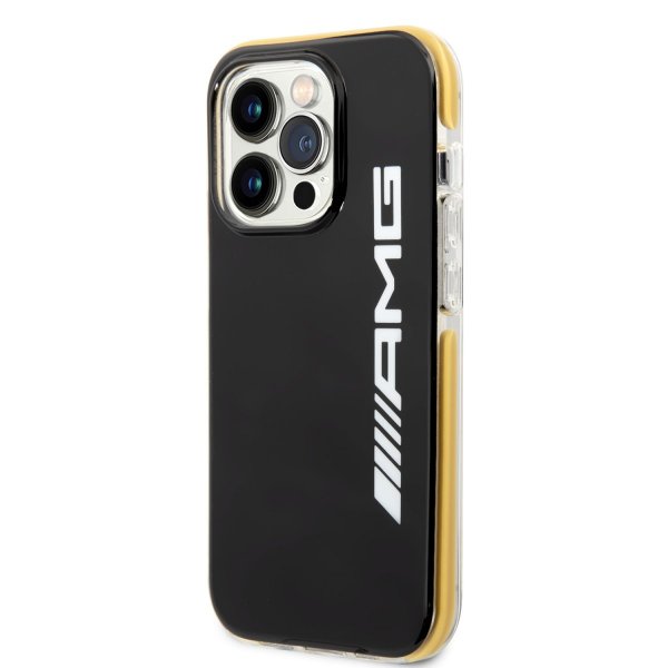 AMG iPhone 14 Pro Cover med Logo Sort Gul