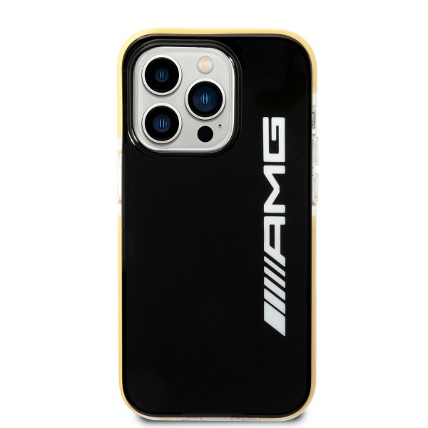 AMG iPhone 14 Pro Cover med Logo Sort Gul