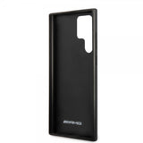 AMG Samsung Galaxy S22 Ultra Cover Læder Stribe Carbon Sort