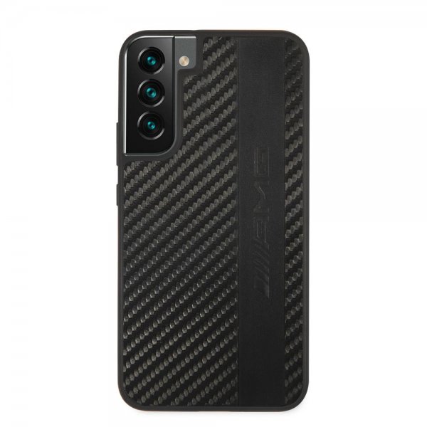 AMG Samsung Galaxy S22 Plus Cover Leather Stripe Carbon Sort
