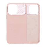 iPhone 16 Pro Max Cover Silikone Kamerabeskyttelse MagSafe Lyserød