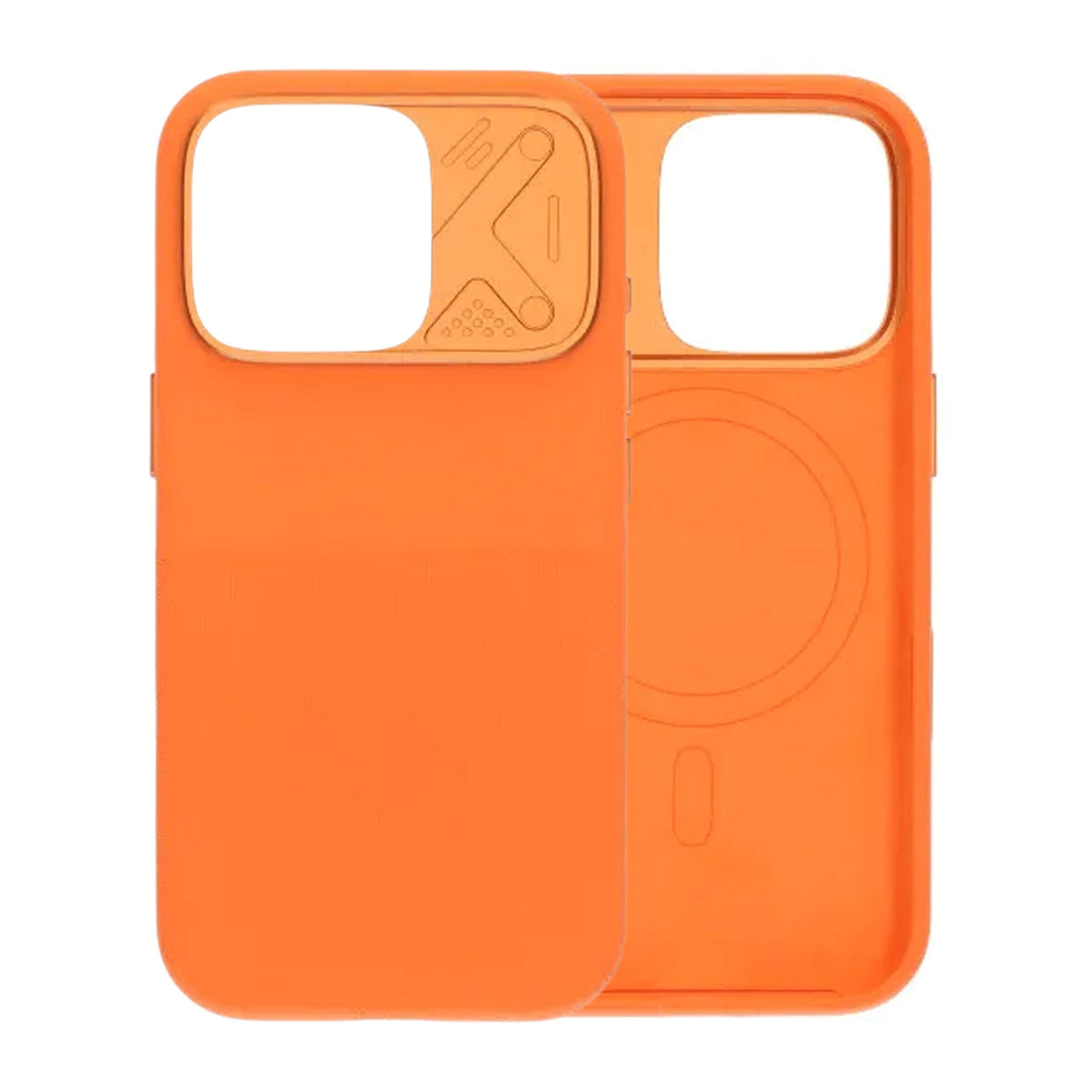 iPhone 16 Pro Cover Silikone Kamerabeskyttelse MagSafe Orange