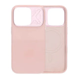 iPhone 16 Pro Cover Silikone Kamerabeskyttelse MagSafe Lyserød