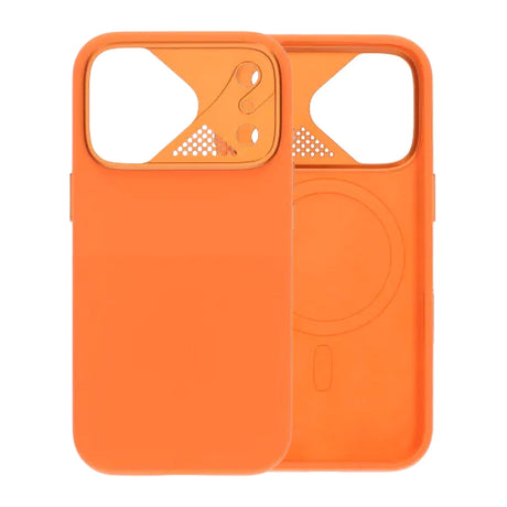 iPhone 17 Pro Cover Silikone Kamerabeskyttelse MagSafe Orange