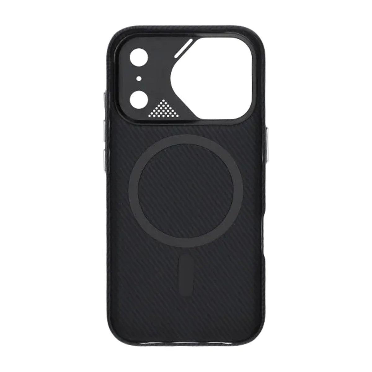 iPhone 17 Pro Cover Kulfibermønster MagSafe Sort