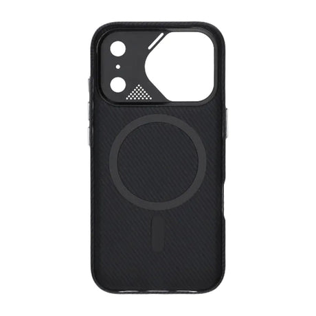 iPhone 17 Pro Cover Kulfibermønster MagSafe Sort