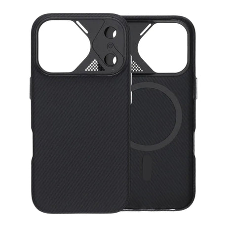iPhone 17 Pro Cover Kulfibermønster MagSafe Sort