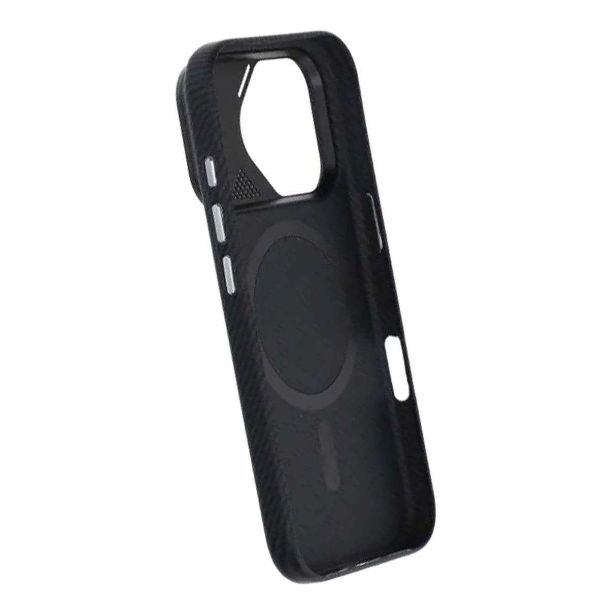 iPhone 17 Pro Cover Kulfibermønster MagSafe Sort