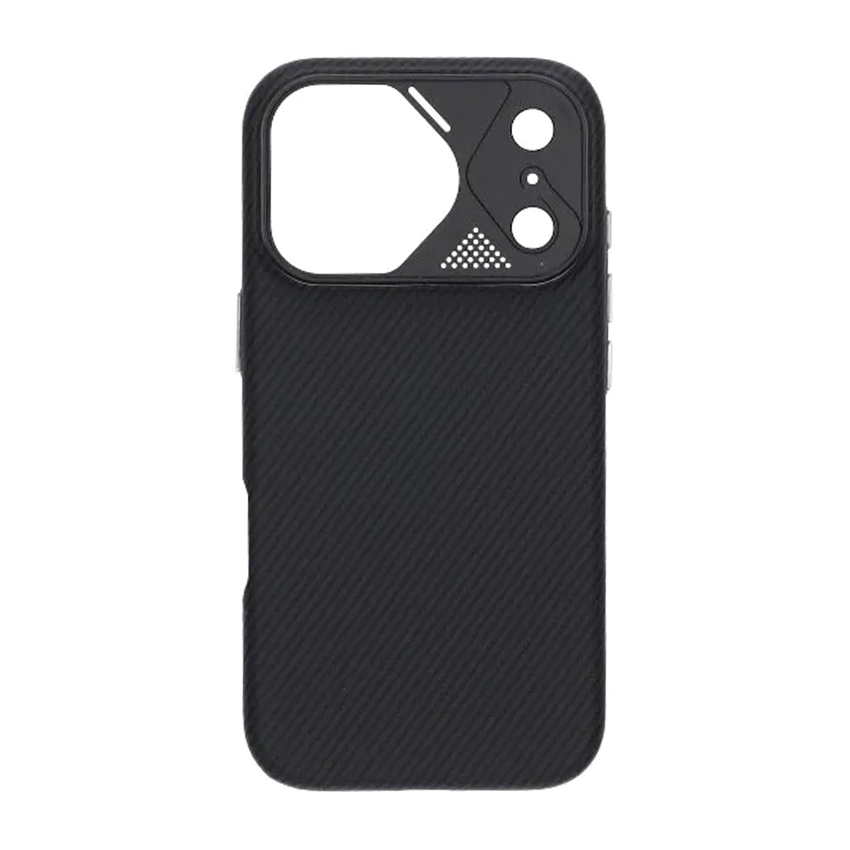 iPhone 17 Pro Cover Kulfibermønster MagSafe Sort
