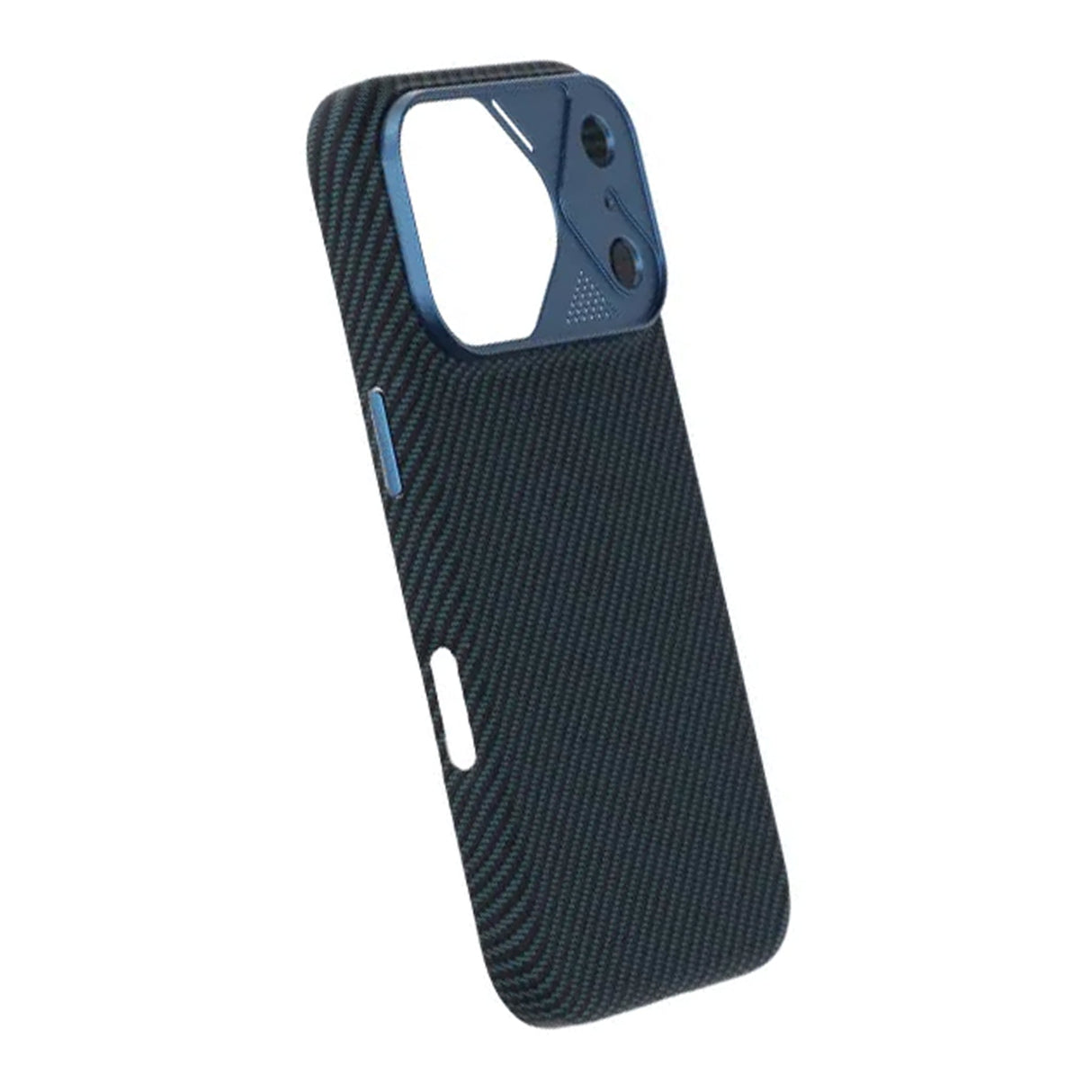 iPhone 17 Pro Cover Kulfibermønster MagSafe Blå