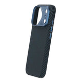 iPhone 17 Pro Cover Kulfibermønster MagSafe Blå