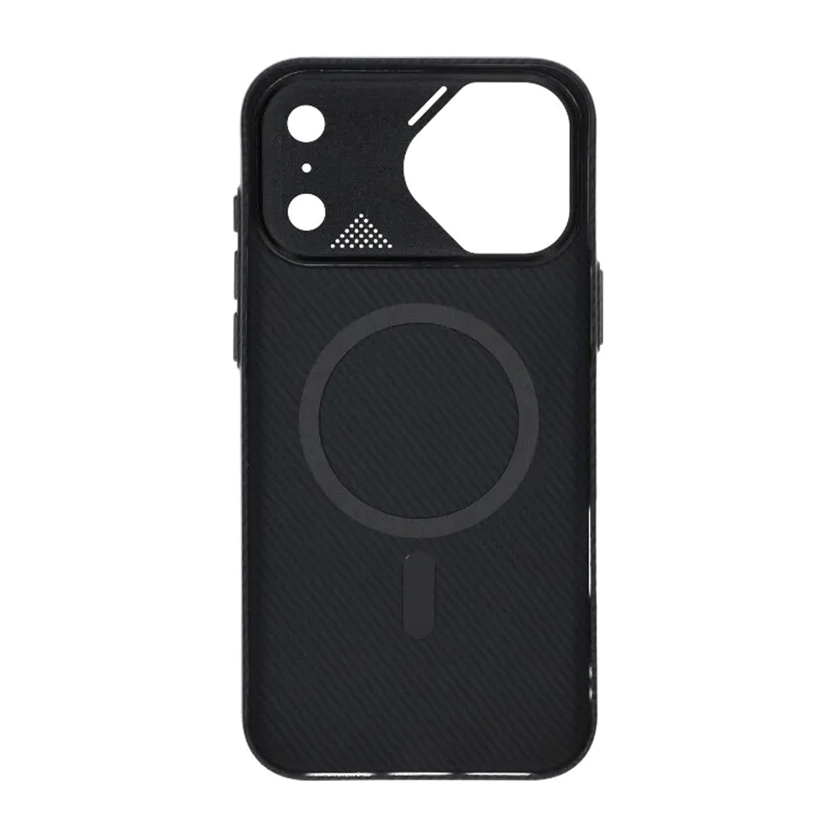 iPhone 17 Pro Max Cover Kulfibermønster MagSafe Sort