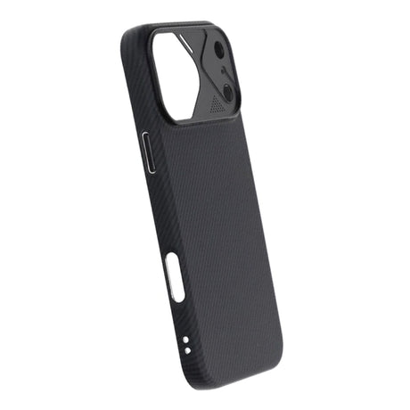 iPhone 17 Pro Max Cover Kulfibermønster MagSafe Sort
