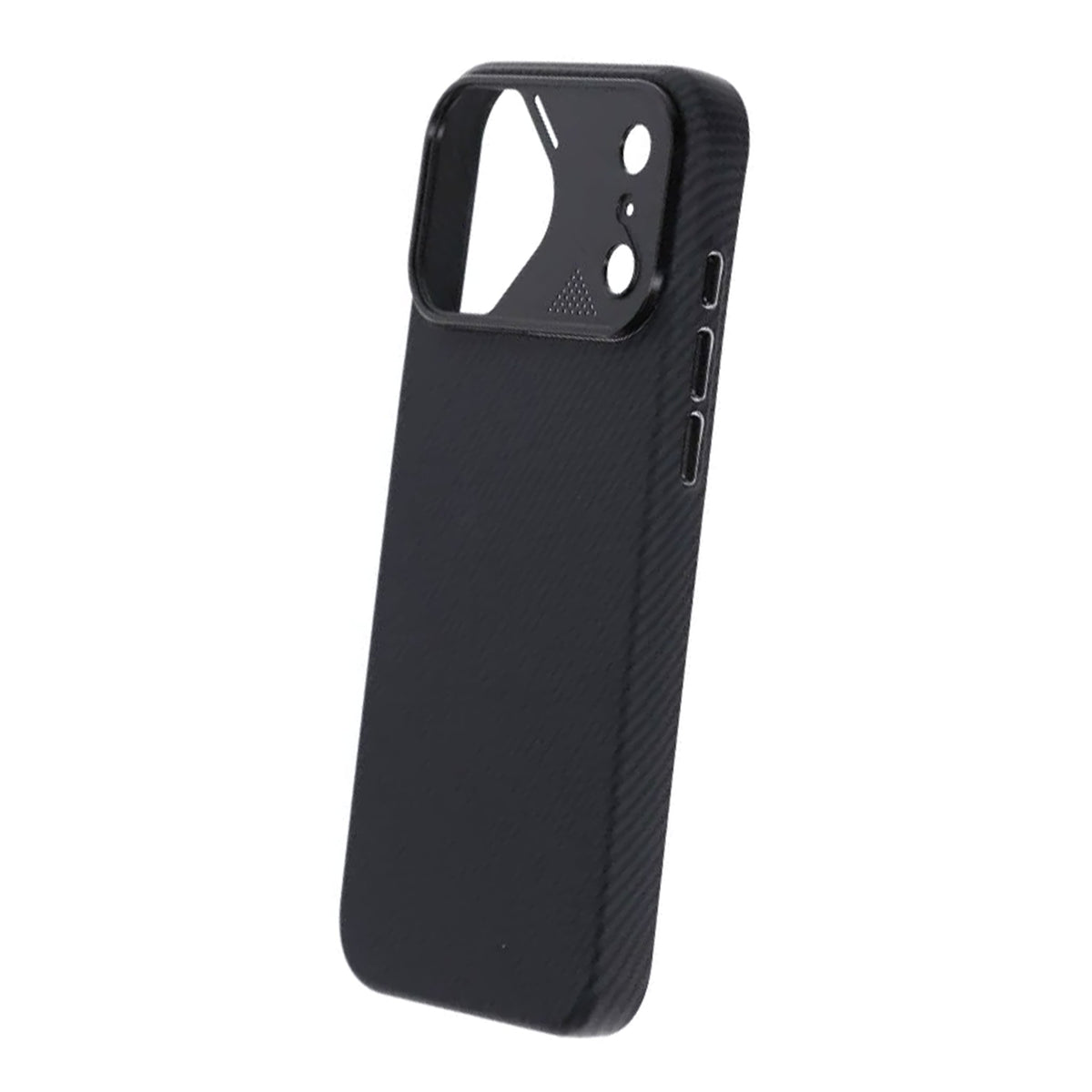 iPhone 17 Pro Max Cover Kulfibermønster MagSafe Sort