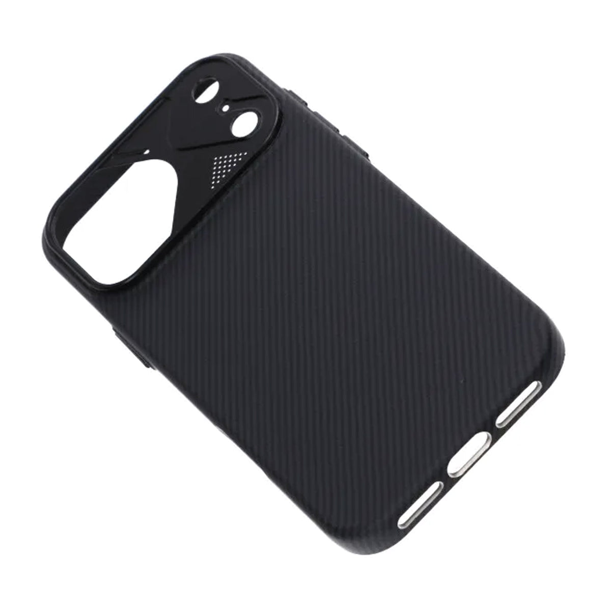 iPhone 17 Pro Max Cover Kulfibermønster MagSafe Sort