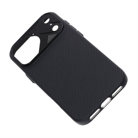 iPhone 17 Pro Max Cover Kulfibermønster MagSafe Sort
